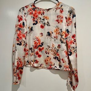 Zara Long Sleeve Floral Blouse